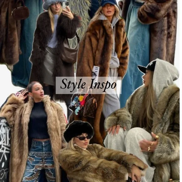 Bebe Faux Fur Coat Mob Wife Carrie Bradshaw Coat 🕶️.💋